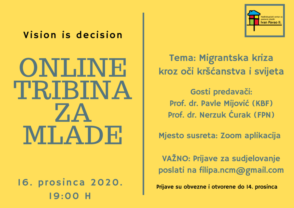 Plakat za online tribinu Demokracija