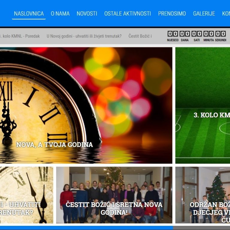 Izgled stranice Centra za mlade