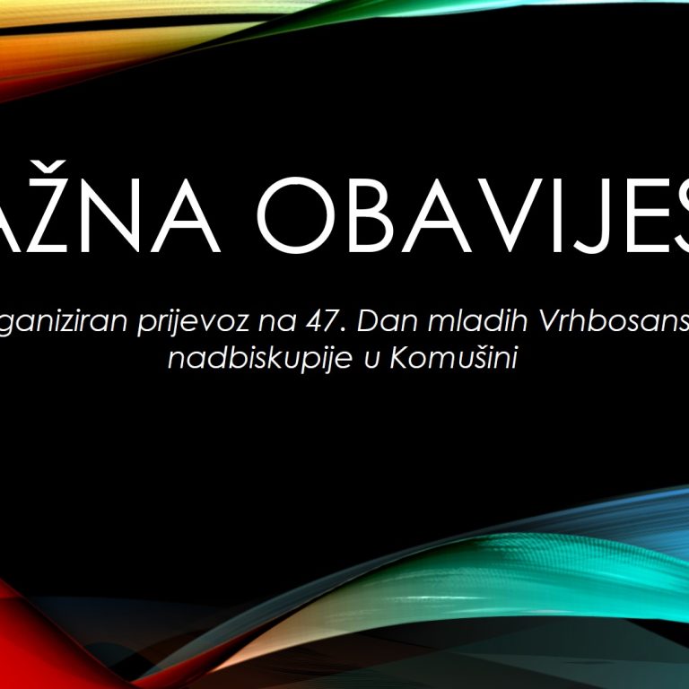 Vazna obavijest za KOmsuinu